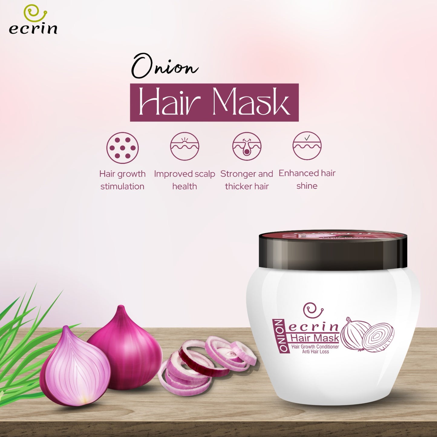 Original Red Onion Hair Mask (Conditioner) Extra Shiny Hair - Fast Delivery