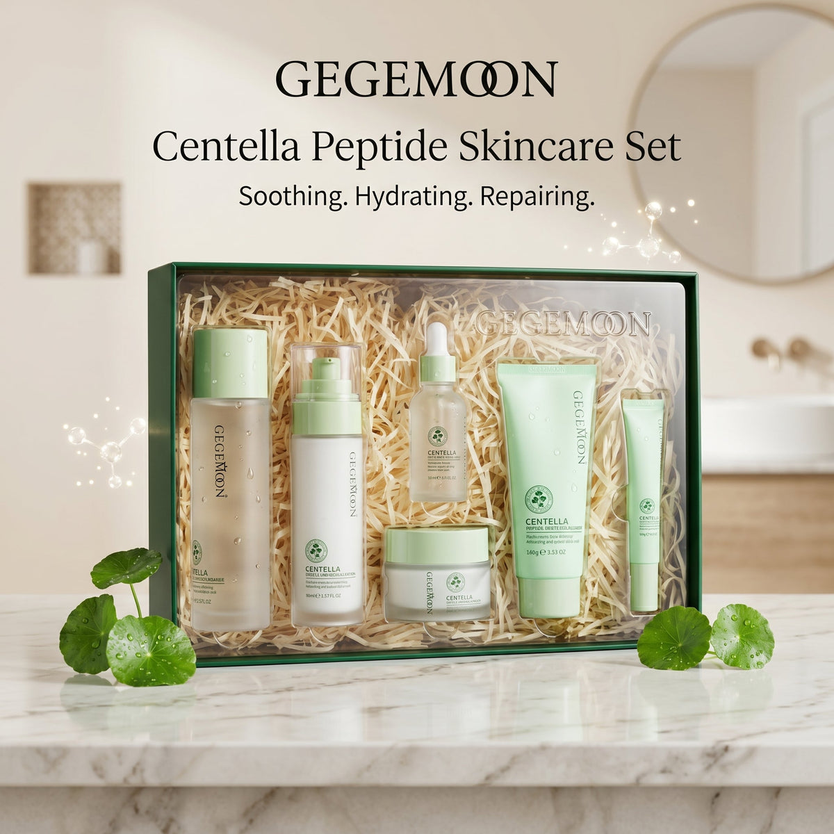 Centella Soothing Repair 6-in-1 Skincare Set – Calming, Anti-Inflammatory & Skin Barrier Restoring Routine Kit