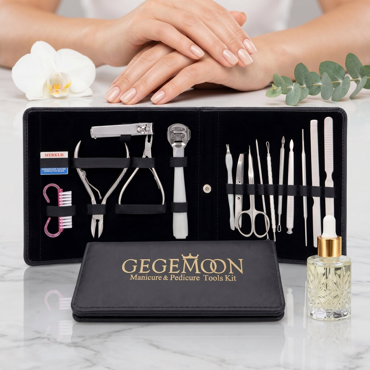 Professional Large Manicure Set – Complete Nail Care, Shaping & Grooming Beauty Tools Kit