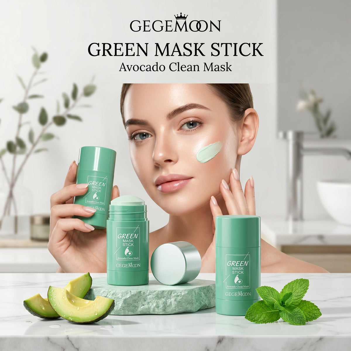 Aloe Vera Green Mask Stick – Soothing, Deep Pore Cleansing & Oil Control Solid Face Mask (Style 1)