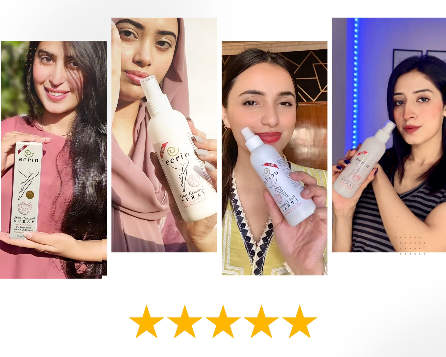 Ecrin Hair Removal Spray With Best Underarm Roll-on 💥Bundle Offer💥 (for men & women)