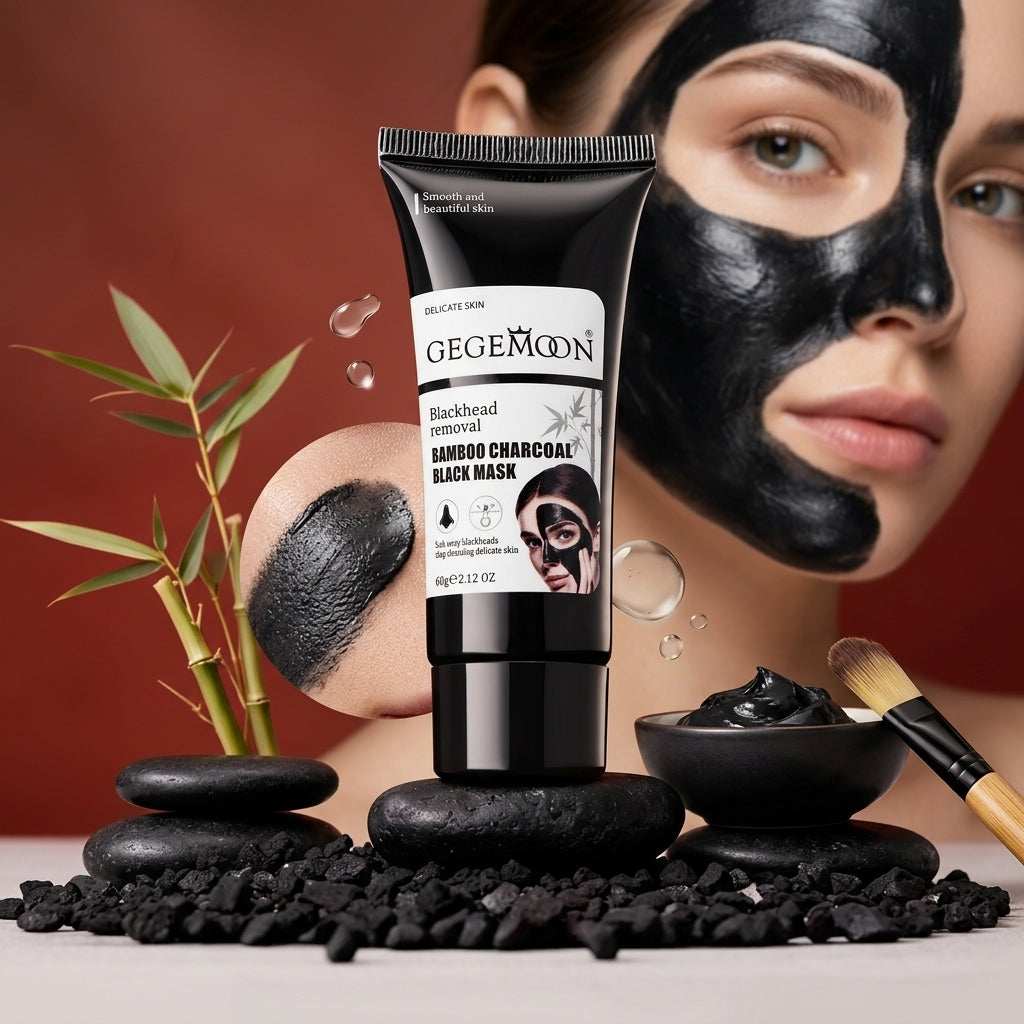 Bamboo Charcoal Detoxifying Black Face Mask 60g – Deep Pore Cleansing, Blackhead Removing & Oil Control