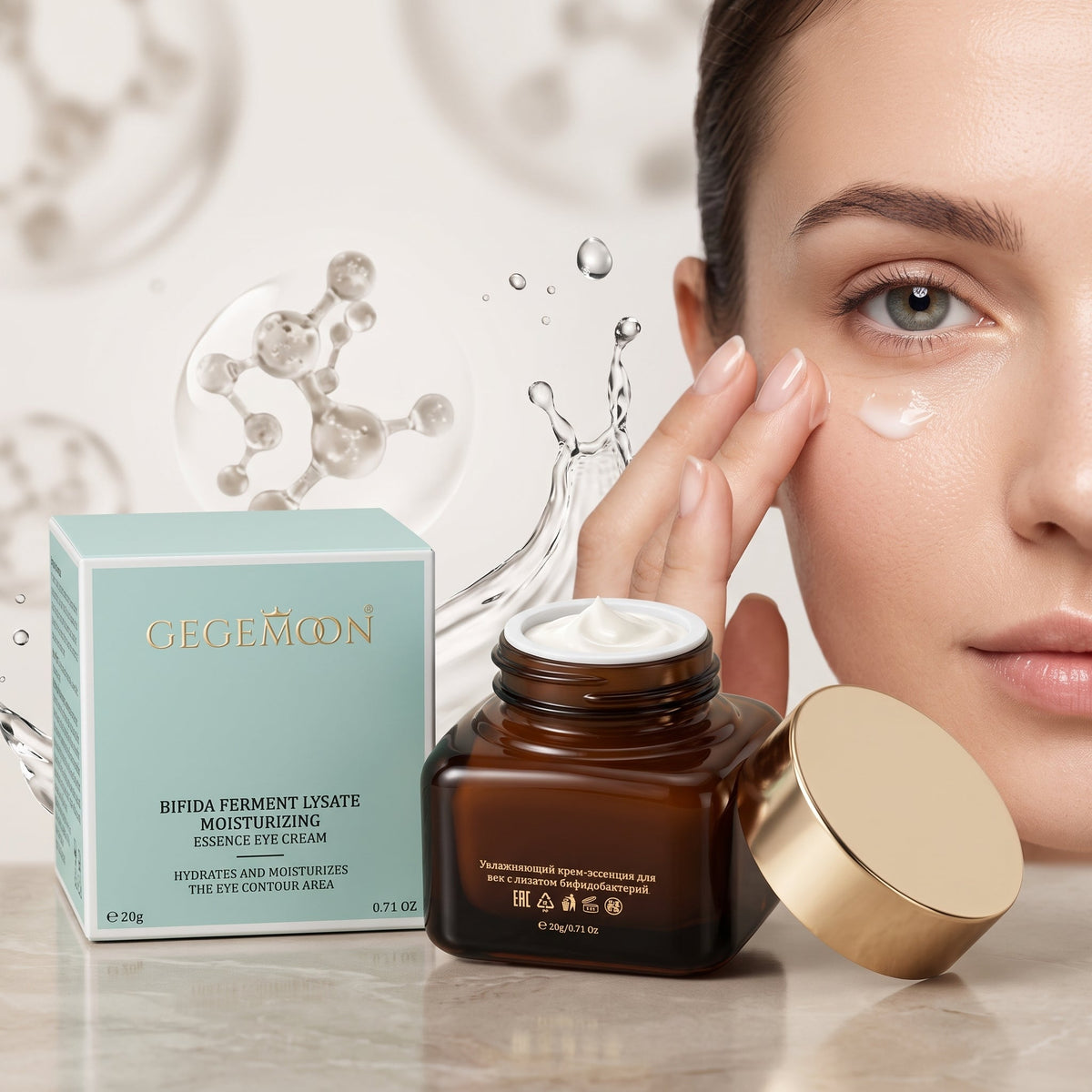 Bifida Ferment Moisturizing Eye Cream – Probiotic Anti-Aging, Deep Hydrating & Skin Barrier Repair Under Eye Treatment