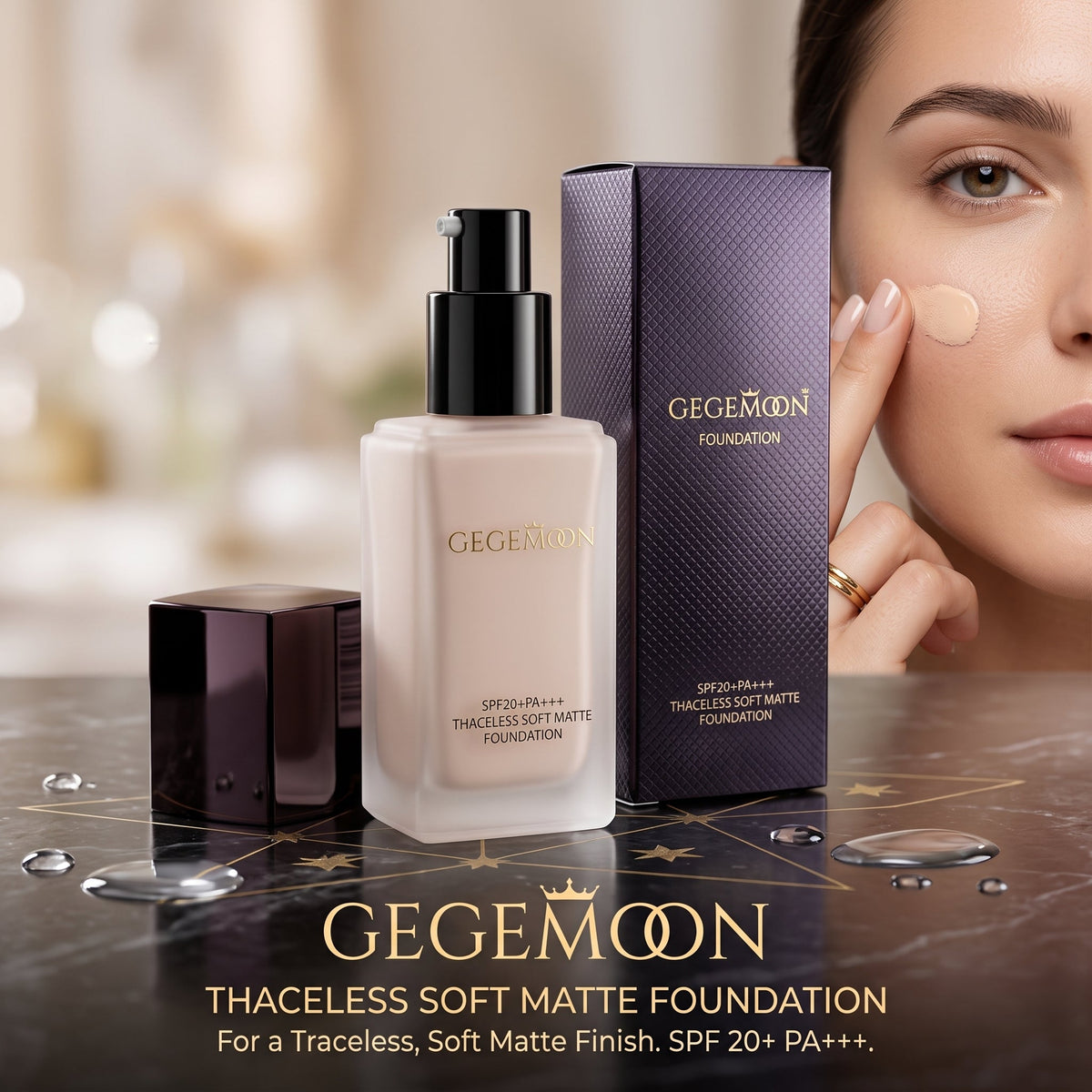 Traceless Liquid Foundation 30ml – Full Coverage, Natural Finish & Long-Lasting Skin Perfecting Makeup (Shade 2)