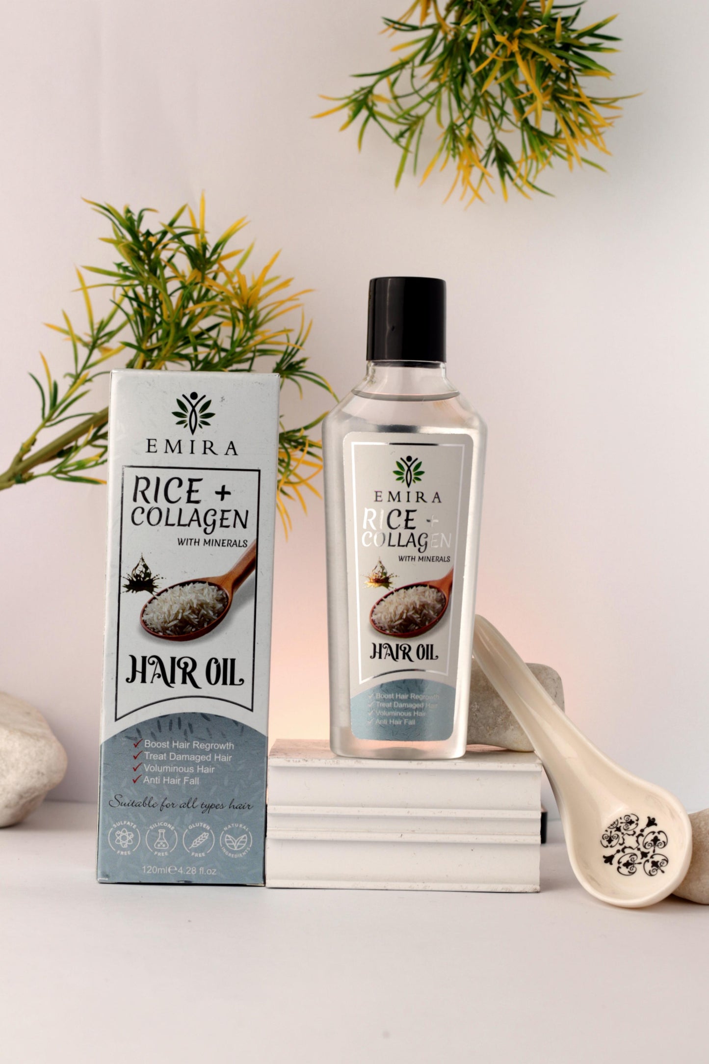 EMIRA Rice Collagen & Minerals Hair Oil