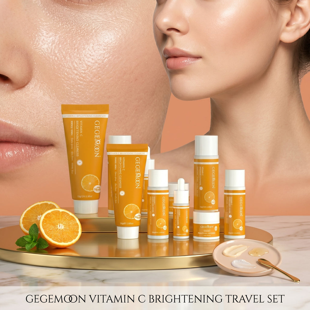 Whitening Skincare Travel Set – Brightening & Skin Tone Evening Complete Beauty Kit On-the-Go