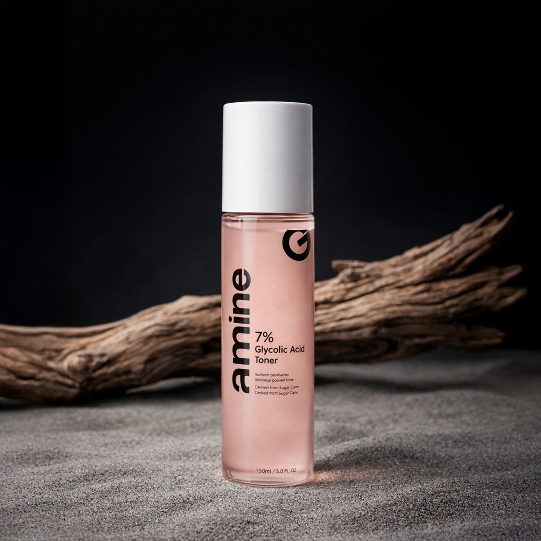 Amine 7% Glycolic Acid Toner – Exfoliating Face Toner for Glowing Skin & Clear Pores | 150ml