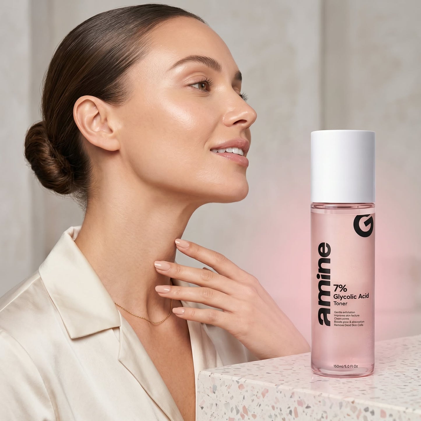 Amine 7% Glycolic Acid Toner – Exfoliating Face Toner for Glowing Skin & Clear Pores | 150ml