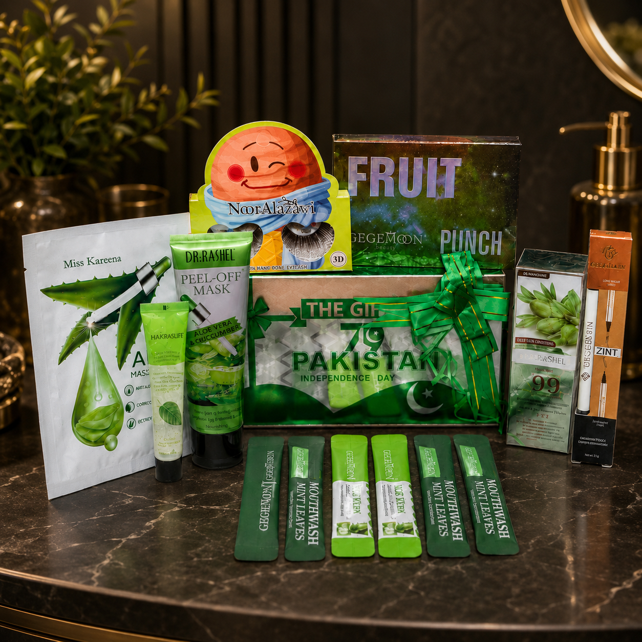 Pakistan Azadi Beauty Gift Box – Premium Self-Care Collection | 14 products in 1 price